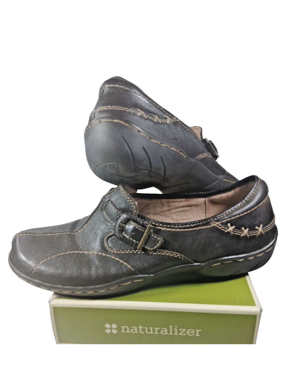 Naturalizer Pursue Brown 8M Womens Slip on Shoes n5 Comfort with Box Very good